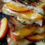 SUMMER PEACH AND CREAMY BRIE GRILLED CHEESE