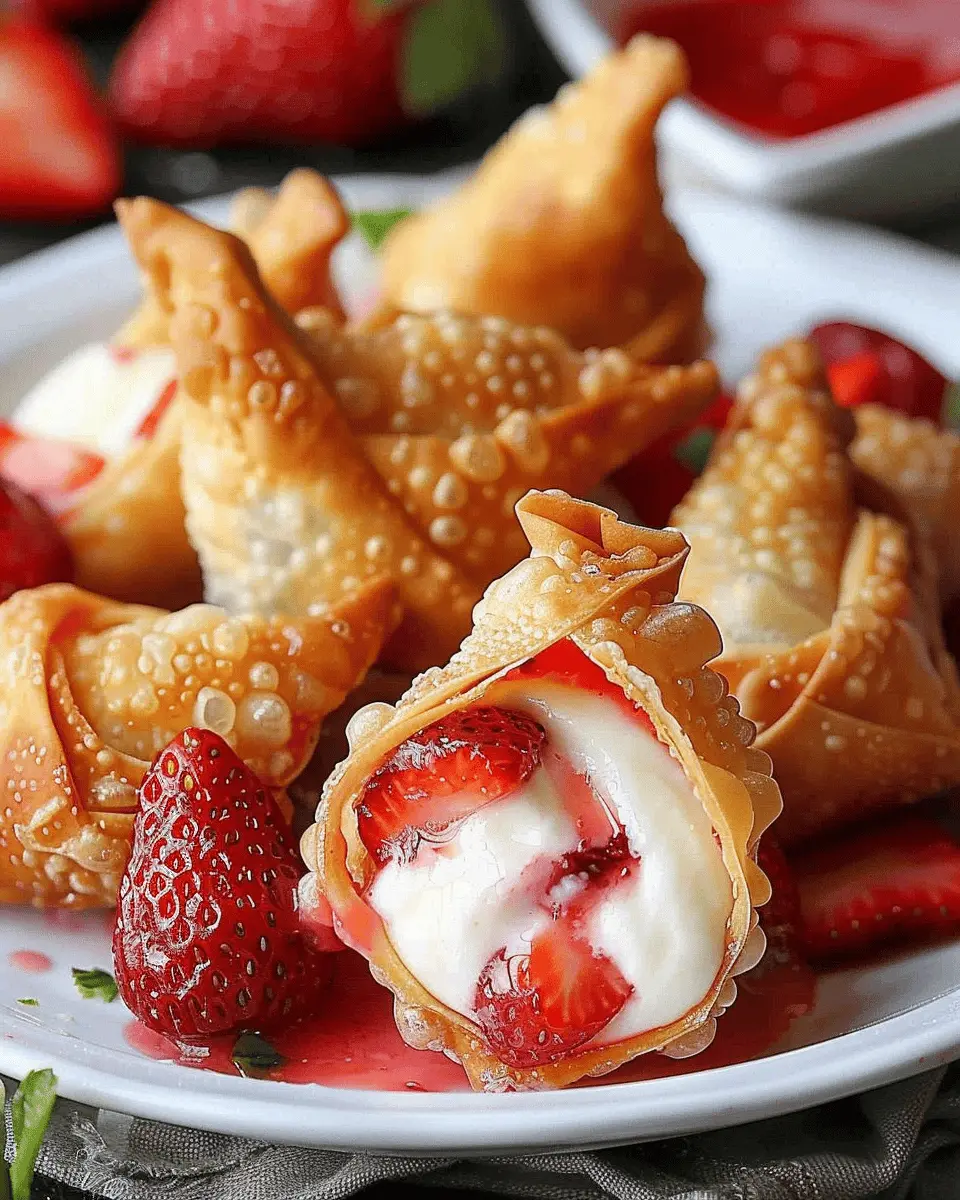 Deep-Fried Strawberry Cheesecake Wonton Bites: An Indulgent Treat