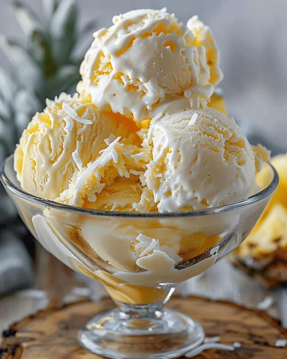 Pineapple Coconut Glow Ice Cream: The Best Guilt-Free Delight