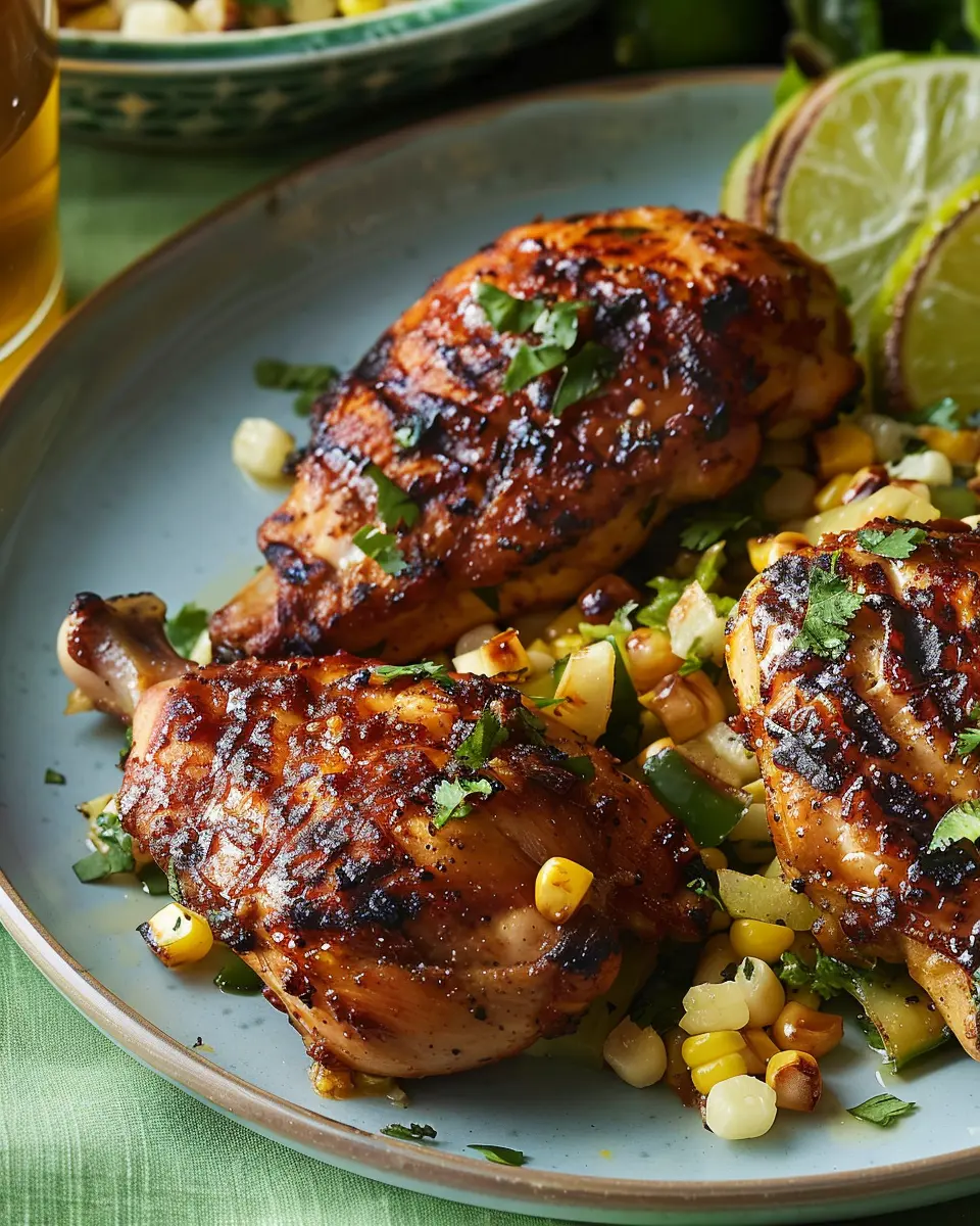Smoky Chicken with Charred Corn Salad: A Juicy, Flavor-Packed Dish