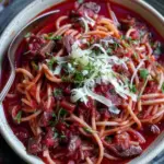 Borscht and Beef Pasta