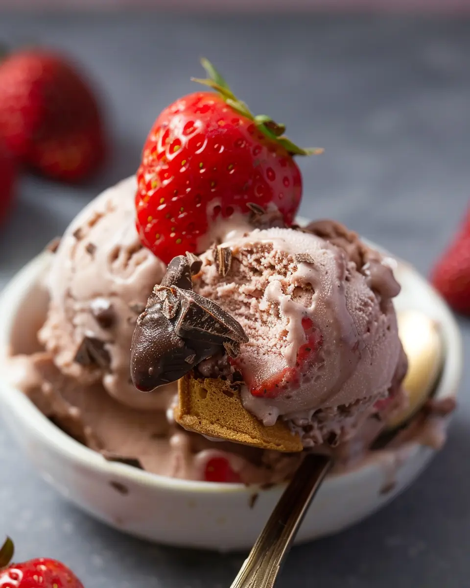 Chocolate Covered Strawberry Protein Ice Cream: The Best Guilt-Free Treat