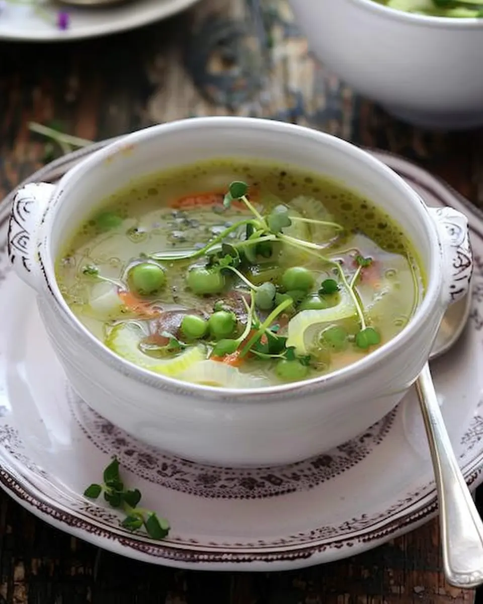 English Pea Soup: Easy and Delicious with Turkey Bacon Twist
