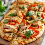 Chicken and Roasted Red Pepper Flatbread