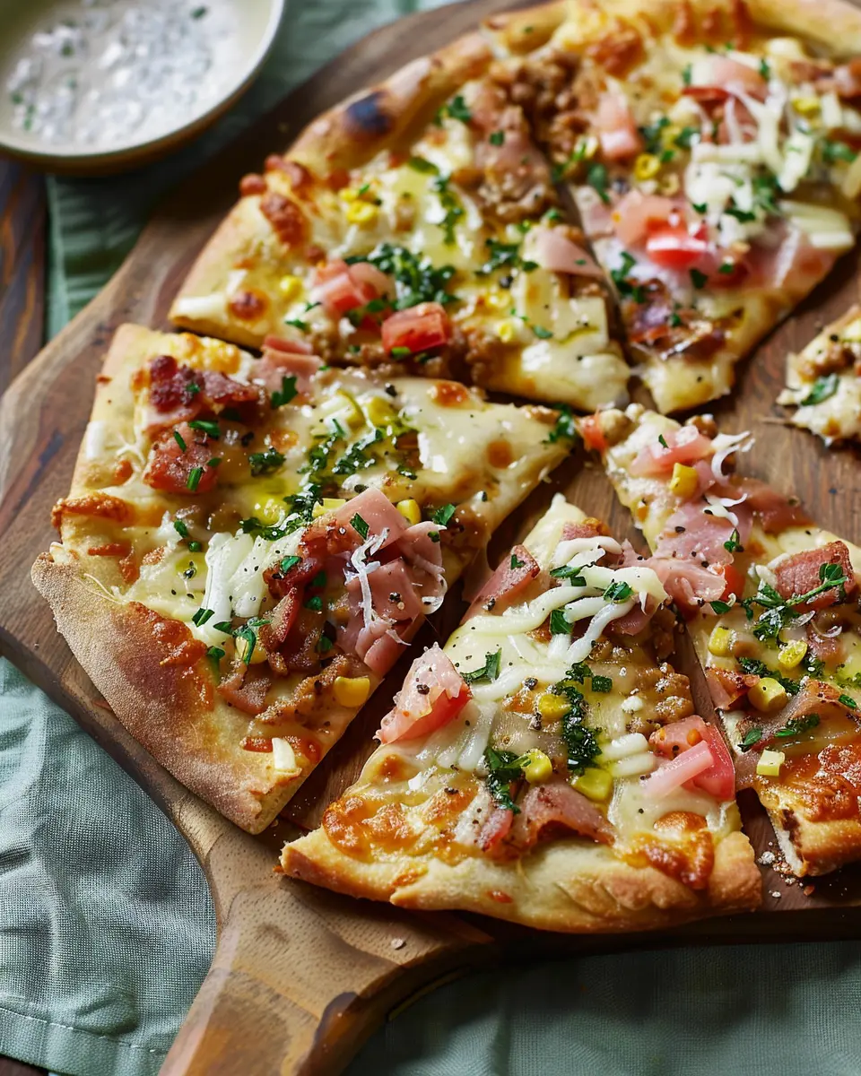 Pizza Cubano: The Best Homemade Delight with Turkey Bacon and Chicken Ham