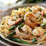 Shrimp Limone with Pasta and Asparagus