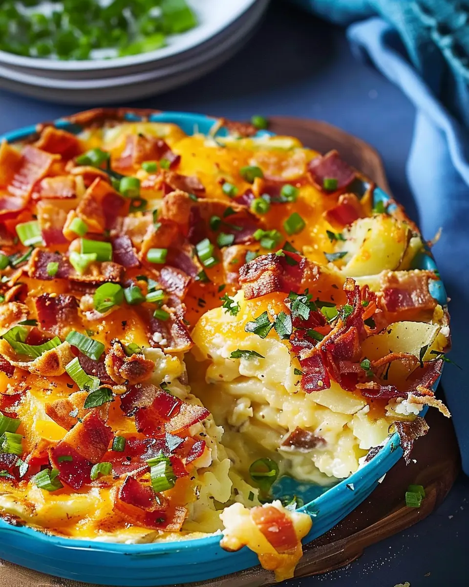 Twice-Baked Potato Casserole: Easy Comfort Food with Turkey Bacon