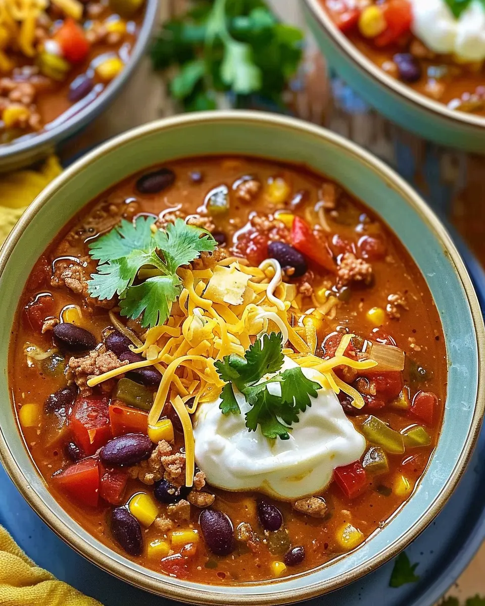 Slow-Cooker Taco Soup: Easy Comfort Food with Turkey Bacon &amp; Chicken Ham