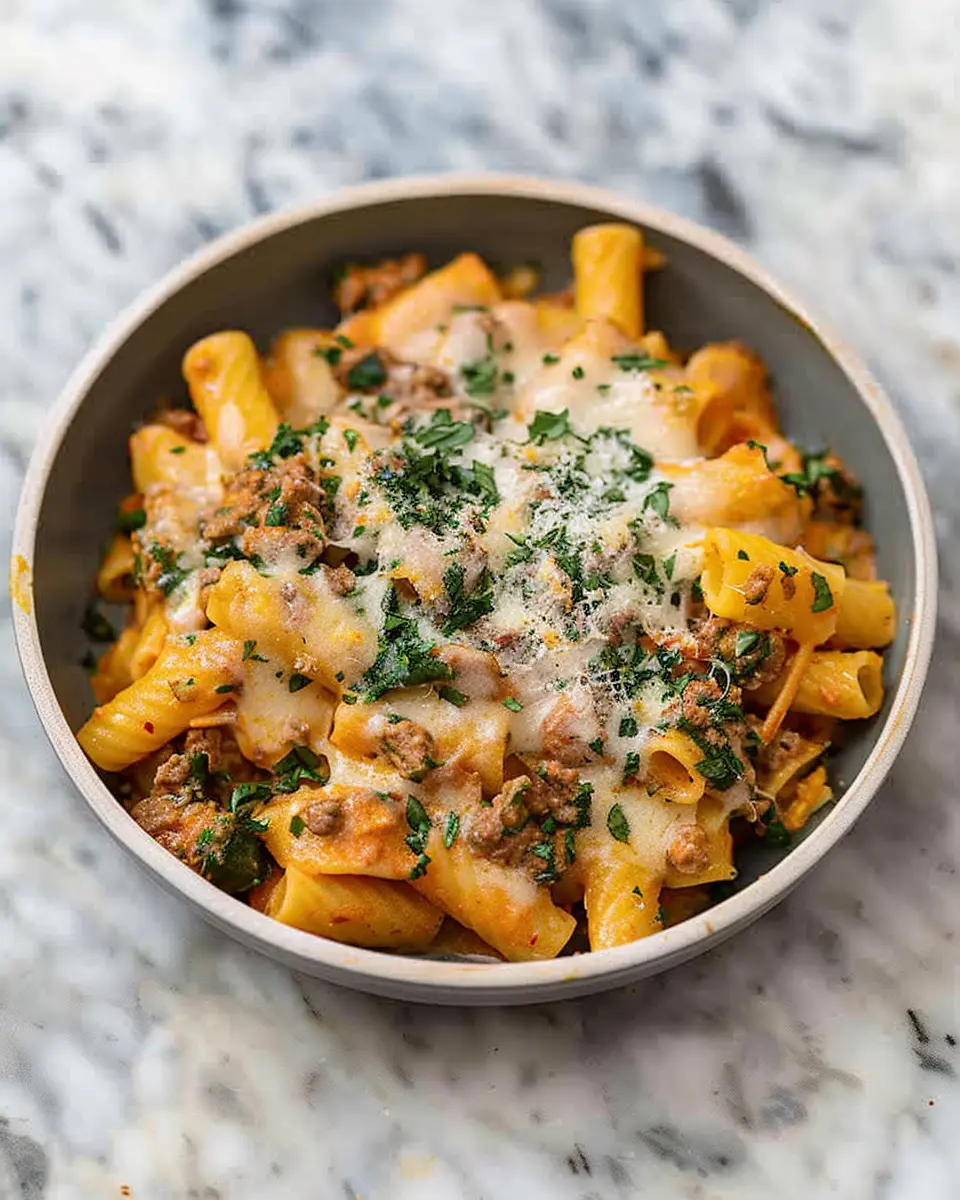 Creamy Parmesan Beef Rigatoni: Easy Comfort Food Delight