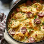 Crockpot Pierogi Casserole With Kielbasa
