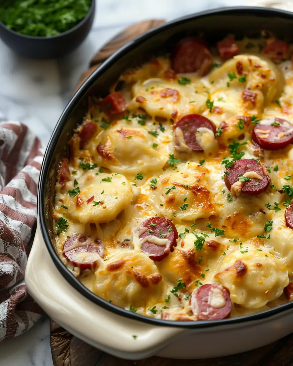 Crockpot Pierogi Casserole With Kielbasa: A Comforting Delight