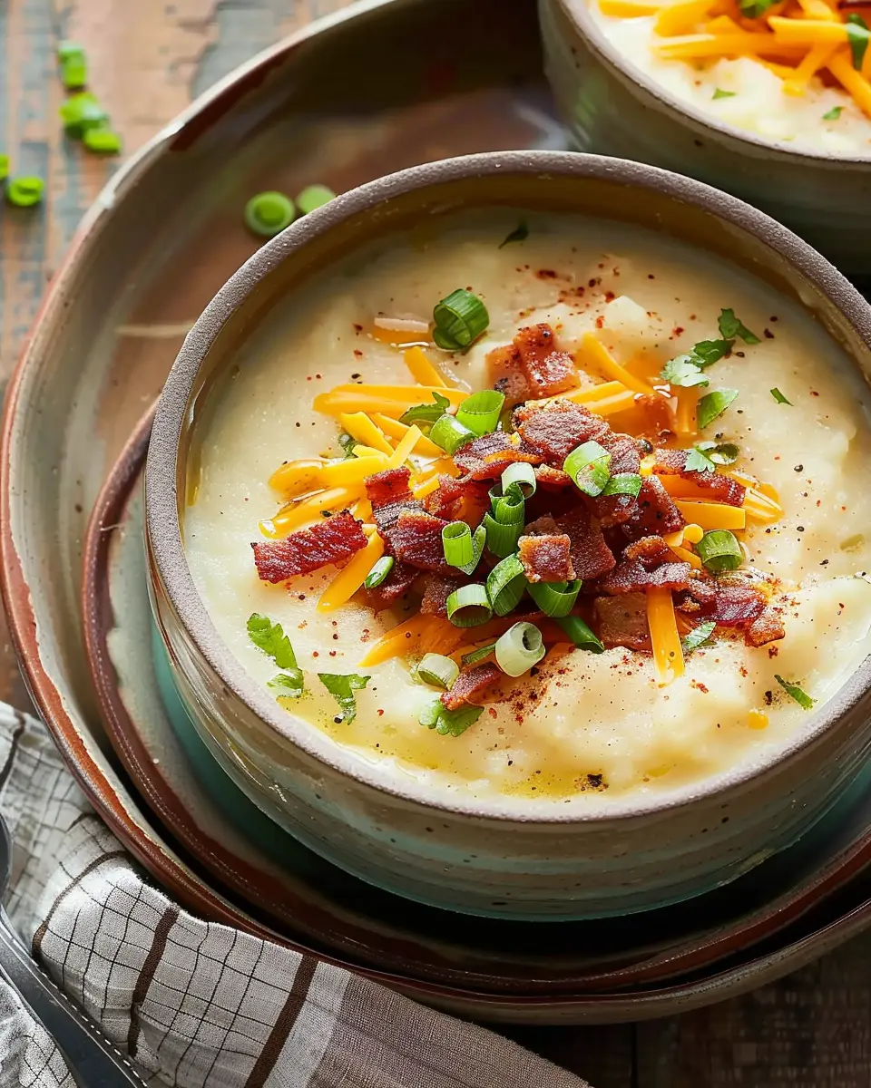 Loaded Potato Soup: Indulgent Comfort Food with Turkey Bacon &amp; Chicken Ham