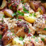 Garlic Parmesan Crockpot Chicken and Potatoes