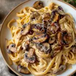 Caramelized Leek and Mushroom Gruyere Pasta