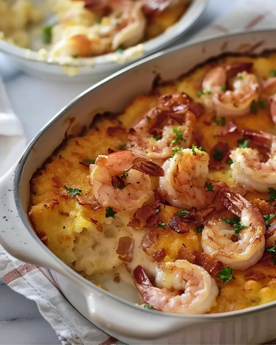 Shrimp and Grits Casserole: A Joyful Twist with Turkey Bacon