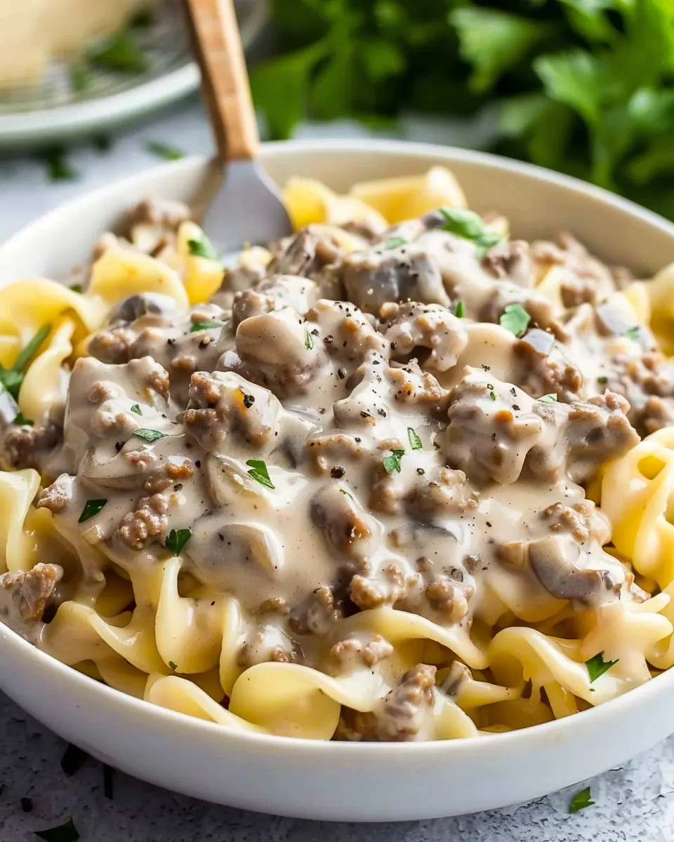 Creamy Ground Beef Stroganoff: Indulgent Comfort in Every Bite