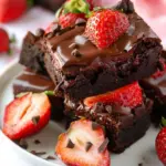 Chocolate Covered Strawberry Brownies