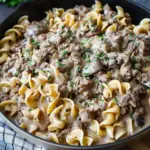 Creamy Ground Beef Stroganoff
