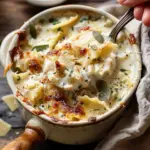 Creamy White Lasagna Soup.