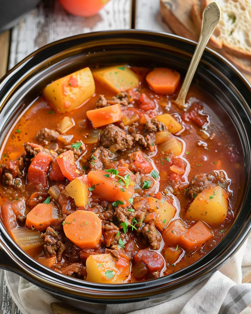 Crock Pot Poor Man’s Stew: Easy Comfort Food with Turkey Bacon and Chicken Ham