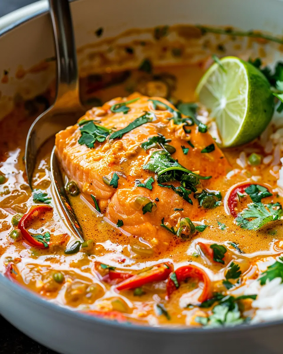 30 minute coconut thai salmon curry: A quick &amp; flavorful delight