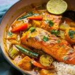 Caribbean Coconut Curry Salmon