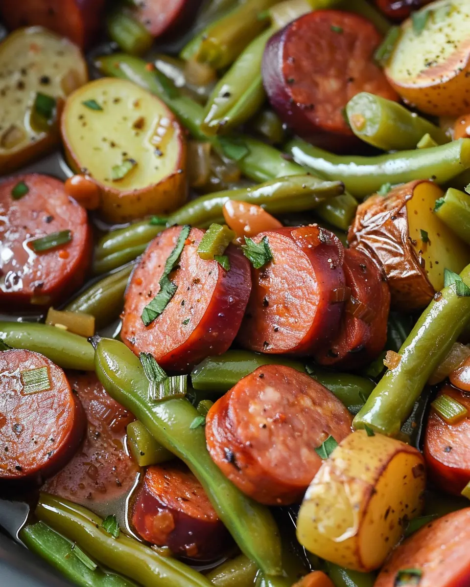 Crockpot Kielbasa and Green Beans: Easy Comfort Food Delight