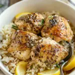 Slow Cooker Lemon Herb Chicken and Rice
