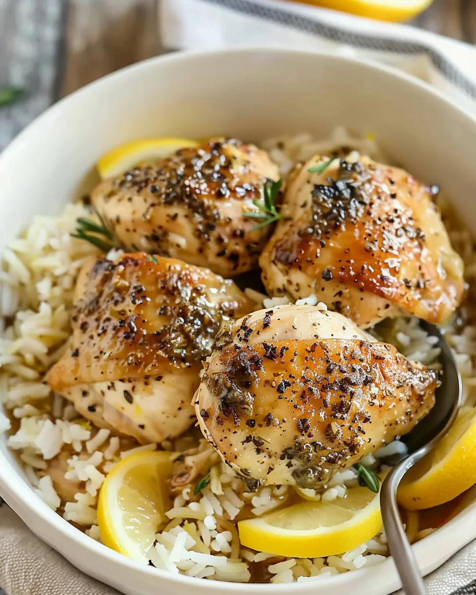 Slow Cooker Lemon Herb Chicken and Rice for Easy Comfort Meals