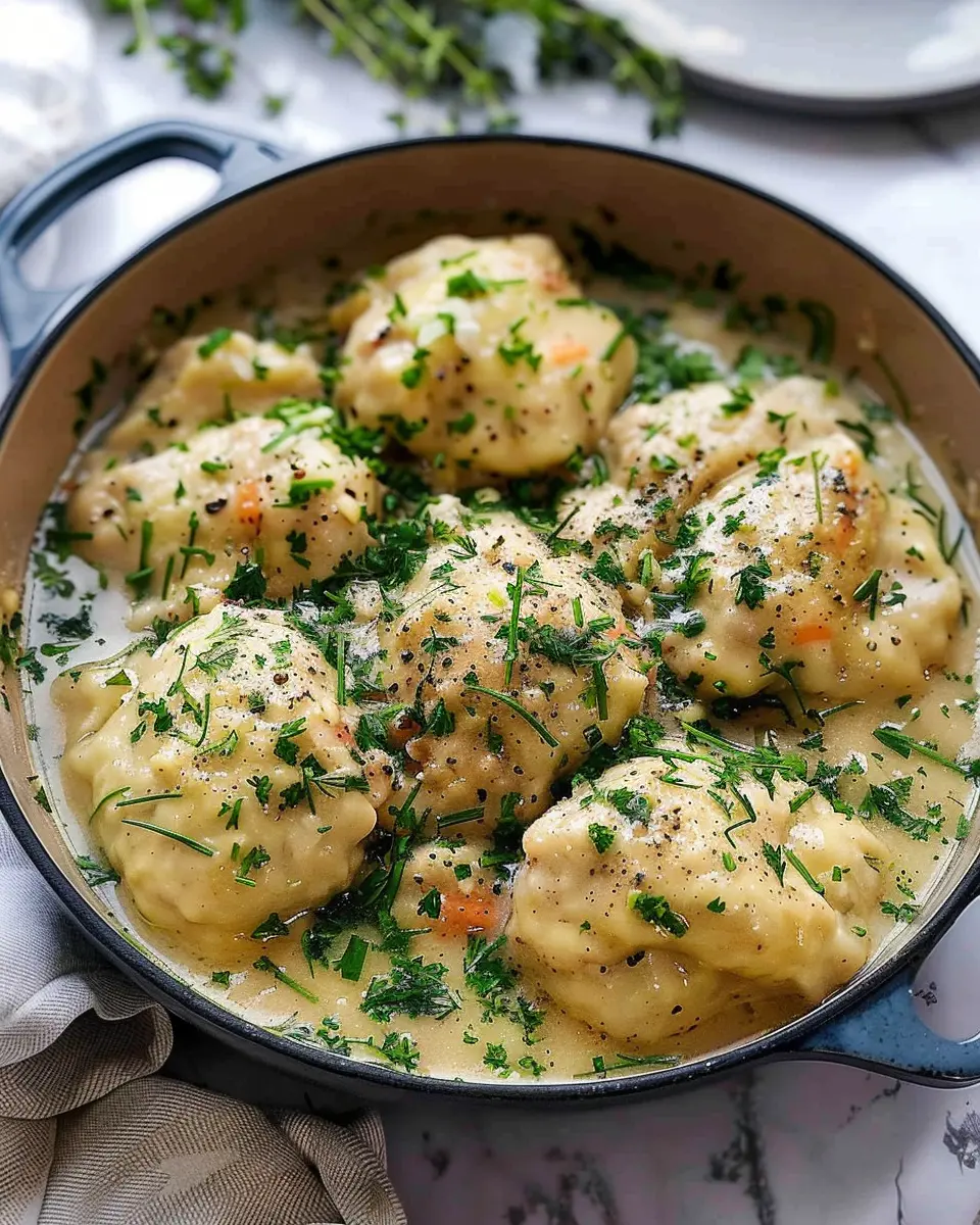 Springtime Chicken &amp; Dumplings with Hella Fresh Herbs: The Best Comfort Dish