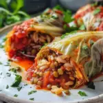 Lentil and Rice Stuffed Cabbage Rolls