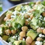 Chickpea Feta Avocado Salad