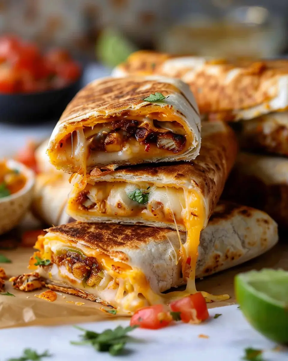 Easy Grilled Cheese Burrito: Indulgent Turkey Bacon Delight