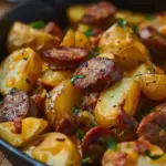 Cheesy Ranch Potatoes and Smoked Sausage