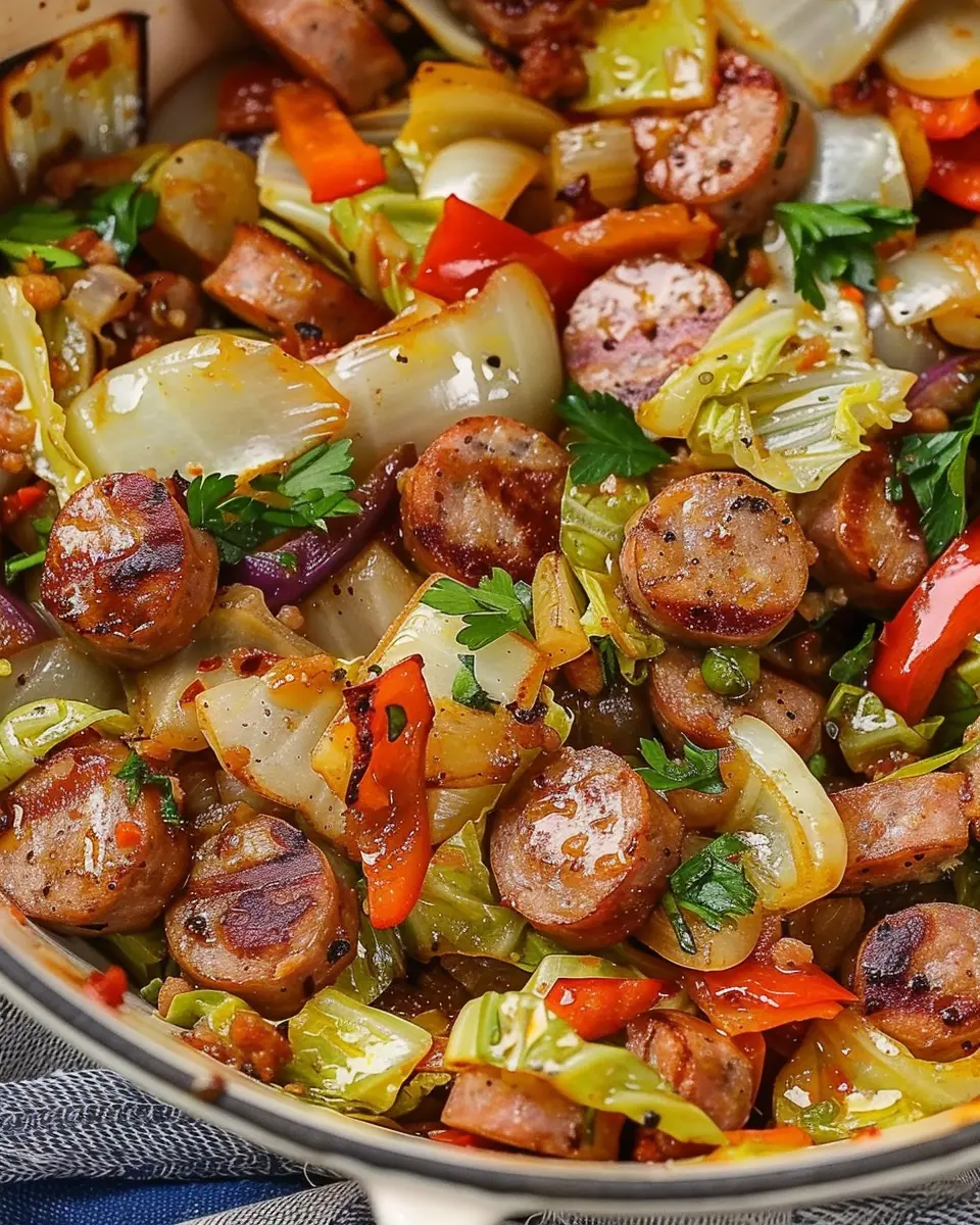 Sausage Stir Fry: Easy Beef and Turkey Bacon Recipe at Home