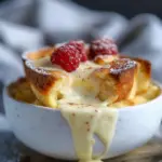 Custard Bread Pudding with Vanilla Sauce