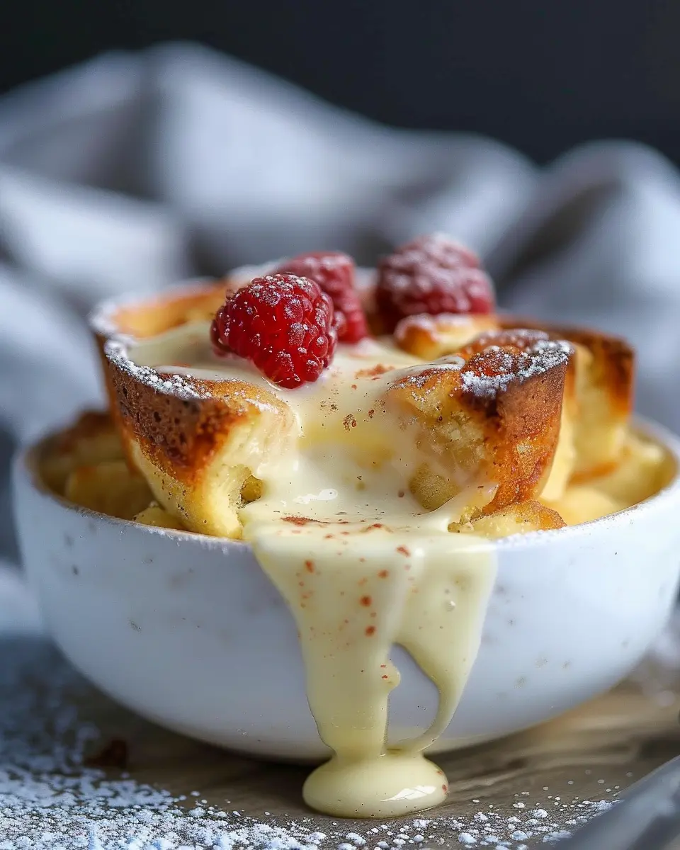Custard Bread Pudding: Indulge in Creamy Vanilla Sauce Bliss