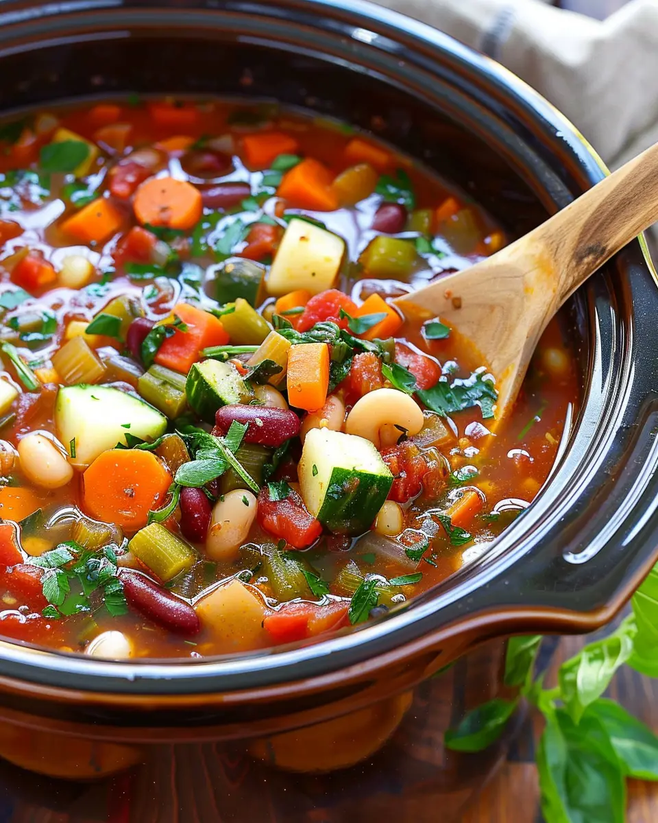 Crockpot Minestrone Soup: Easy Comfort Food with Turkey Bacon