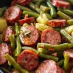 Crockpot Kielbasa and Green Beans