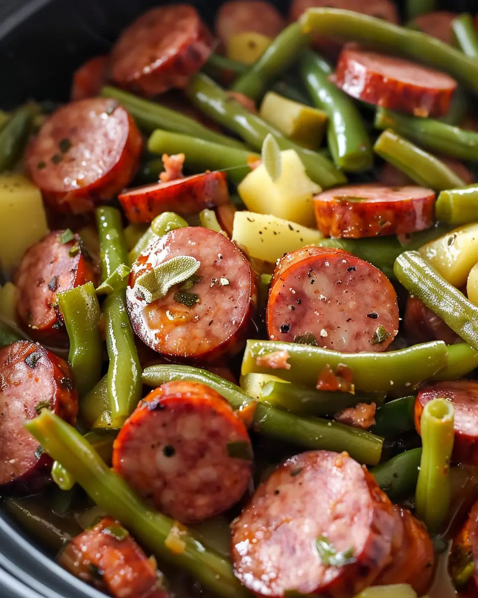 Crockpot Kielbasa and Green Beans: Easy Comfort Food Delight