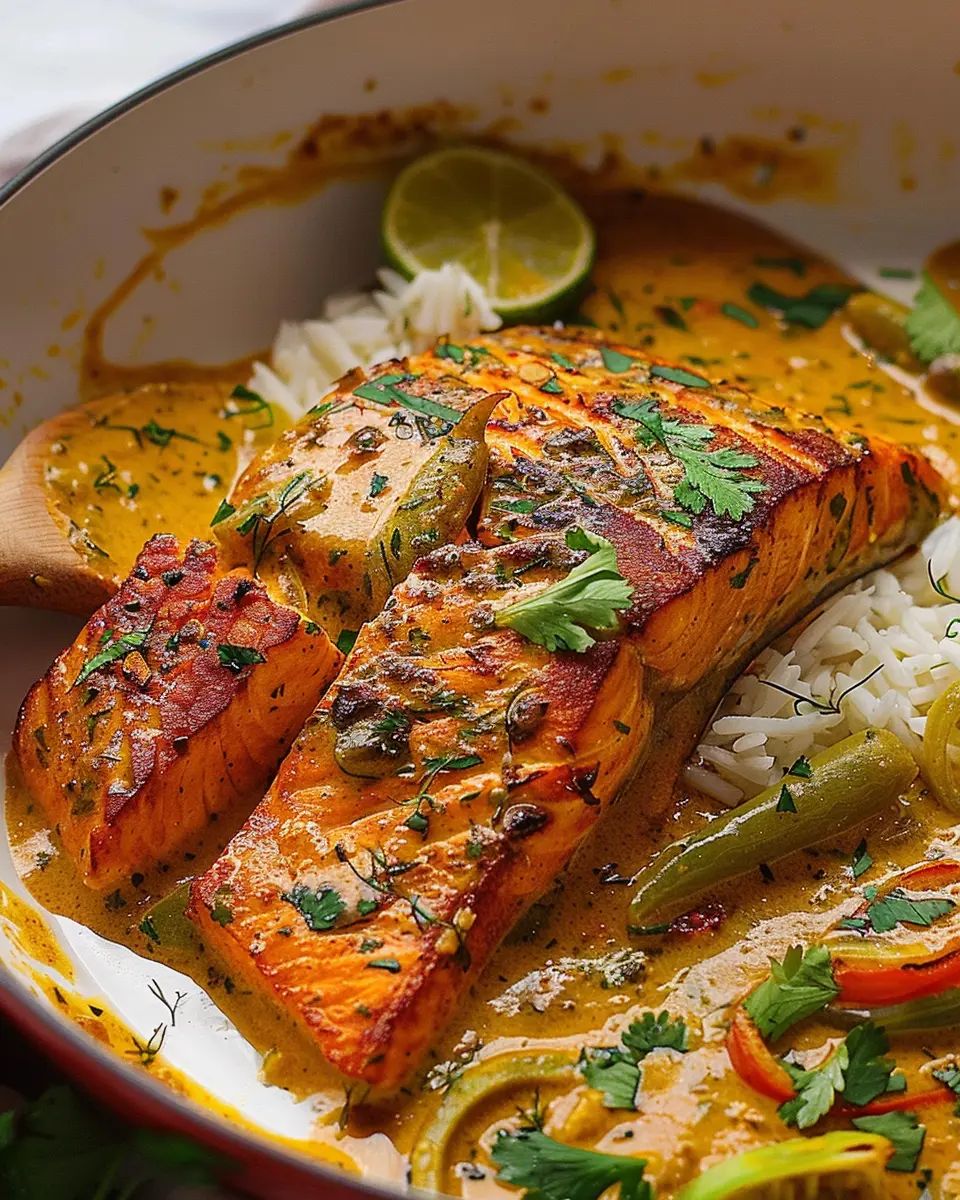 Caribbean Coconut Curry Salmon: Easy, Flavorful &amp; Family-Friendly