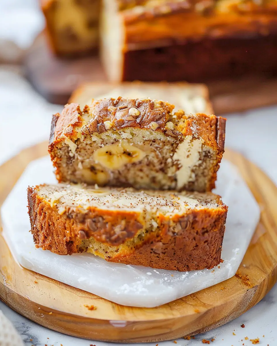 Cream Cheese-Filled Banana Bread: A Joyful Twist on Tradition