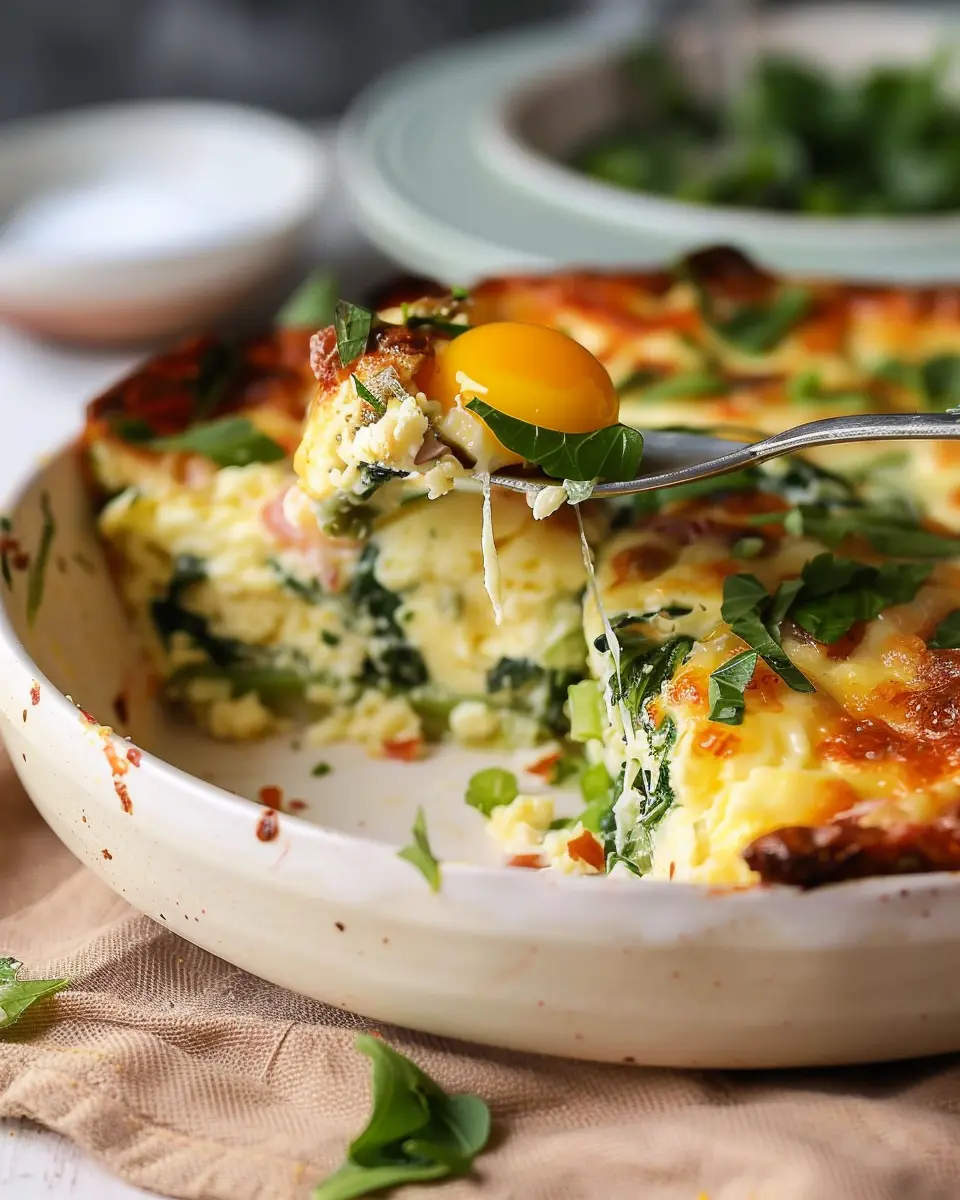 Cottage Cheese Egg Bake: Easy Turkey Bacon and Veggie Delight