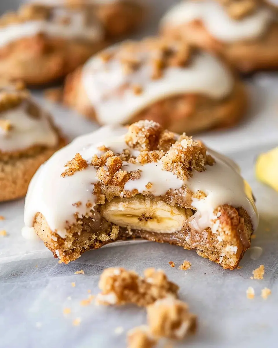 Crumbl Banana Bread Cookies: Easy Recipe with Cream Cheese Glaze